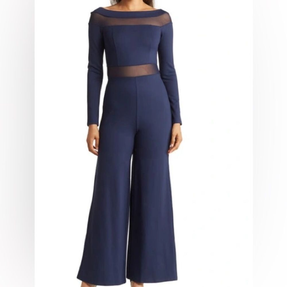 Nordstrom Jumpsuit Navy Blue XS one piece pants evening wear